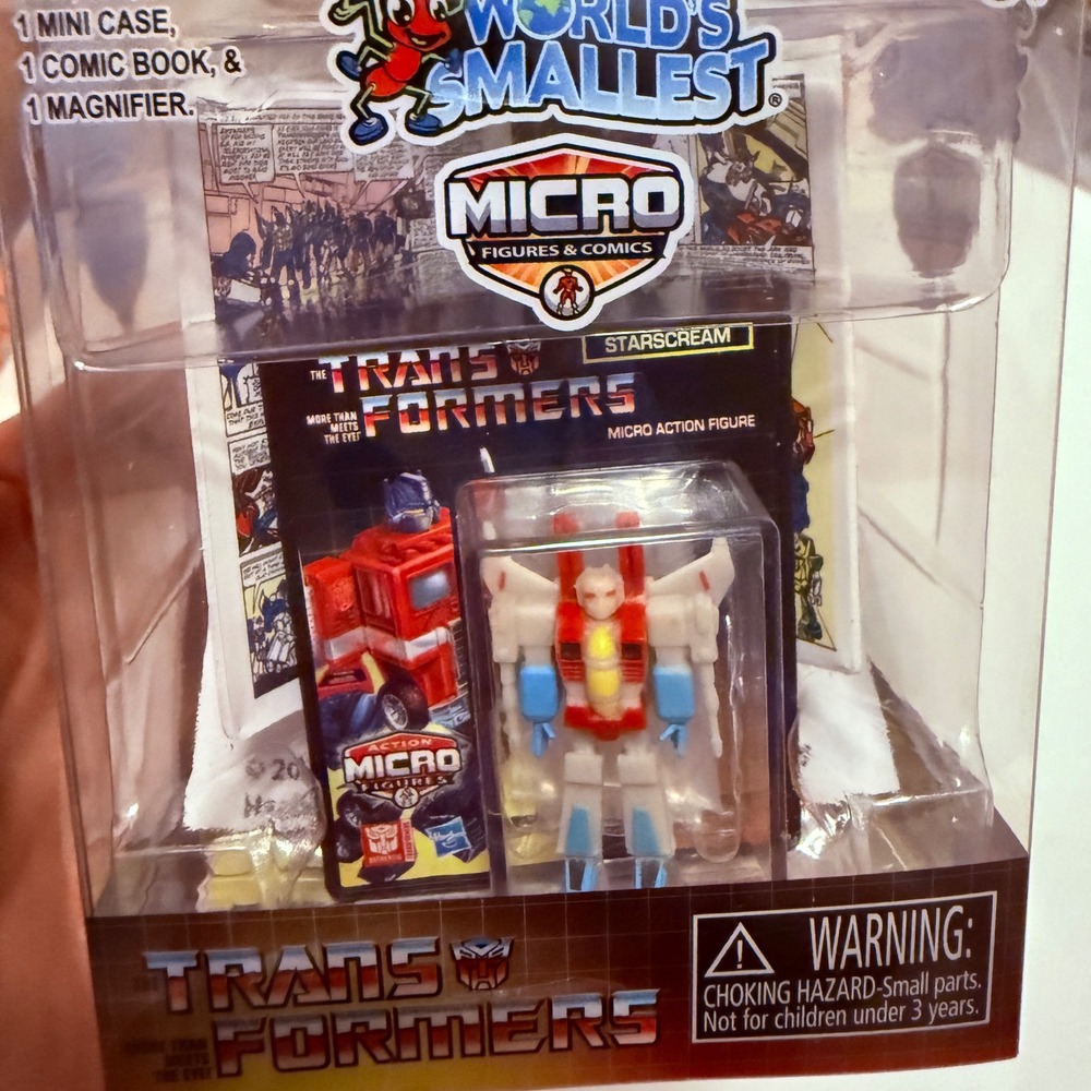 Super Impulse Transformers‎ Starscream Micro Figure Kids 1.25" New Mini Comic